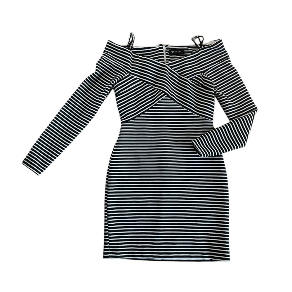 Guess Women's Black and White Striped Dress